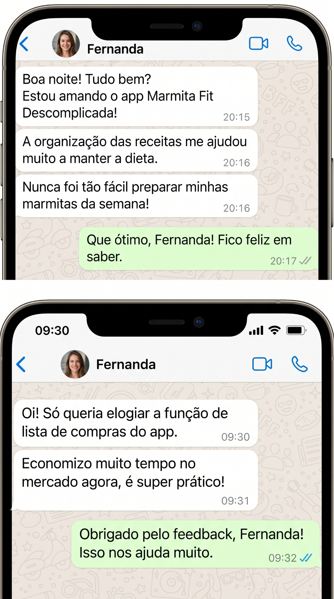 Depoimento de cliente Fernanda